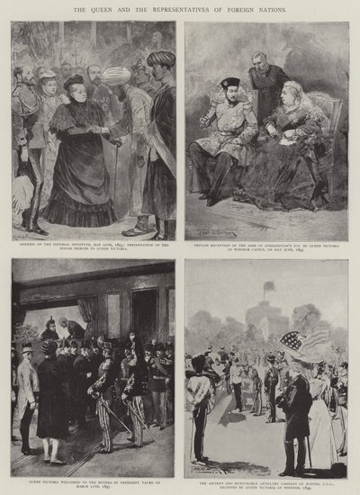 La Reina y los representantes de naciones extranjeras de Richard Caton Woodville junior